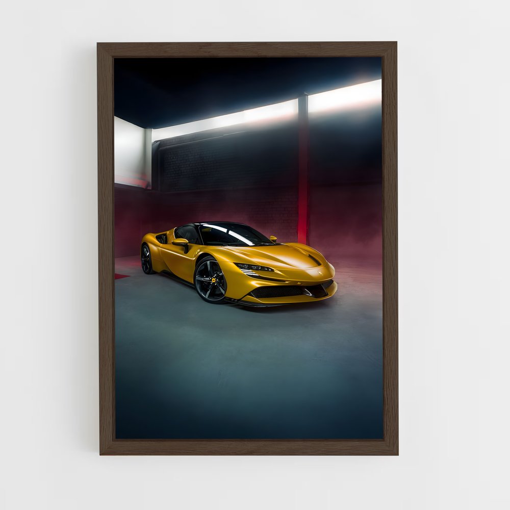 Poster Le Garage Jaune – affiche Ferrari (vue 5)